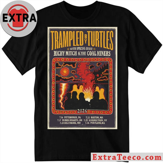 Official Trampled by Turtles July Tour 2026 Poster Shirt
