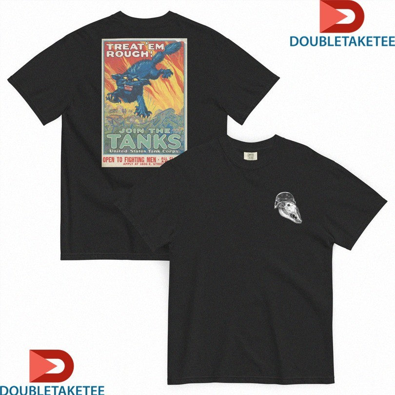 Official Treat ‘Em Rough Join The Tanks United States Tank Corps Open To Fighting Men Cat Shirts