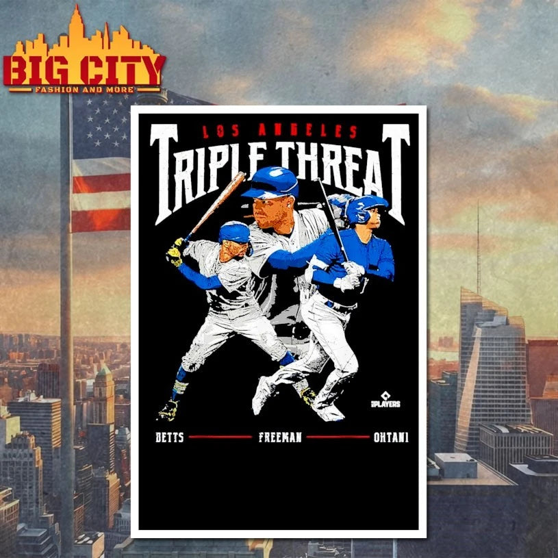 Official Triple Threat Ohtani, Betts, Freeman Los Angeles MLBPA shirt
