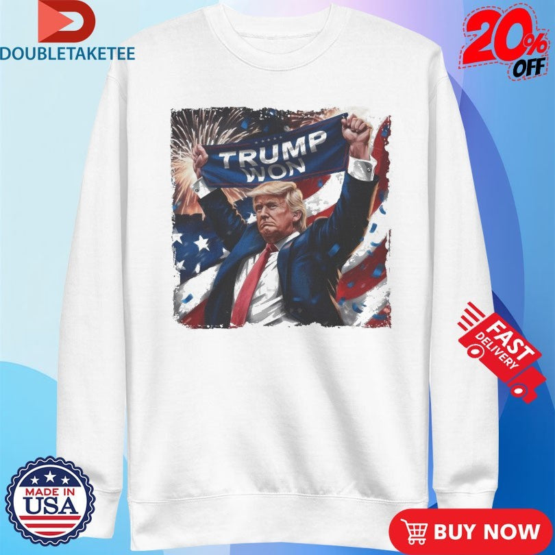 Official Trump Won Patriotic Celebration Shirts