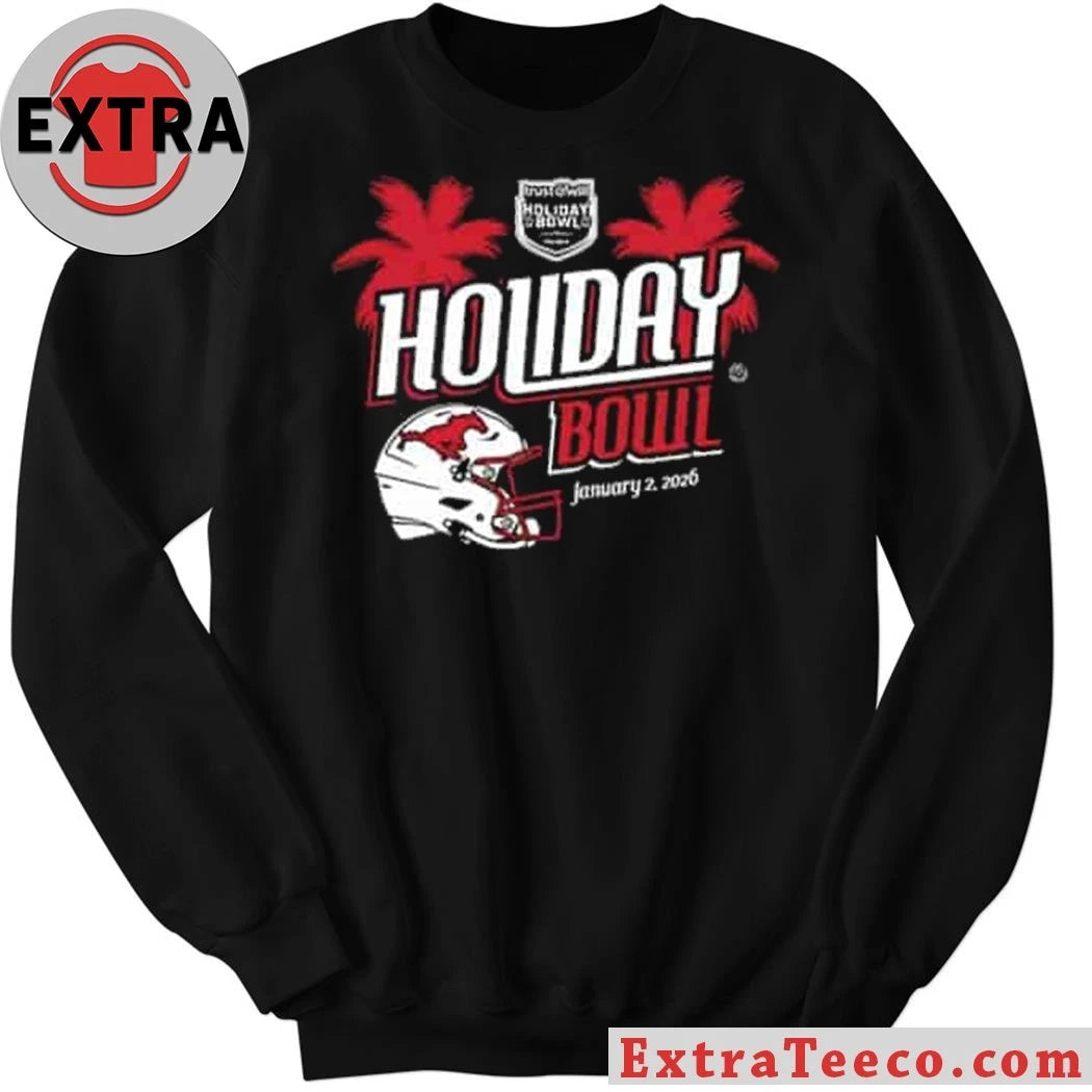 Official Trust &amp; Will Holiday Bowl 2026 SMU Mustangs and Arizona Wildcats at Snapdragon Stadium in San Diego, California, USA, January 2, 2026 Logo Shirt