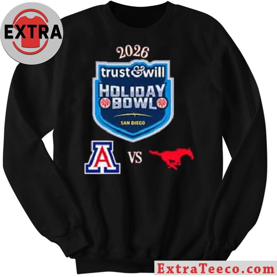 Official Trust &amp; Will Holiday Bowl 2026 between the Arizona Wildcats and the SMU Mustangs, January 2, 2026, at Snapdragon Stadium in San Diego, California, USA Shirt