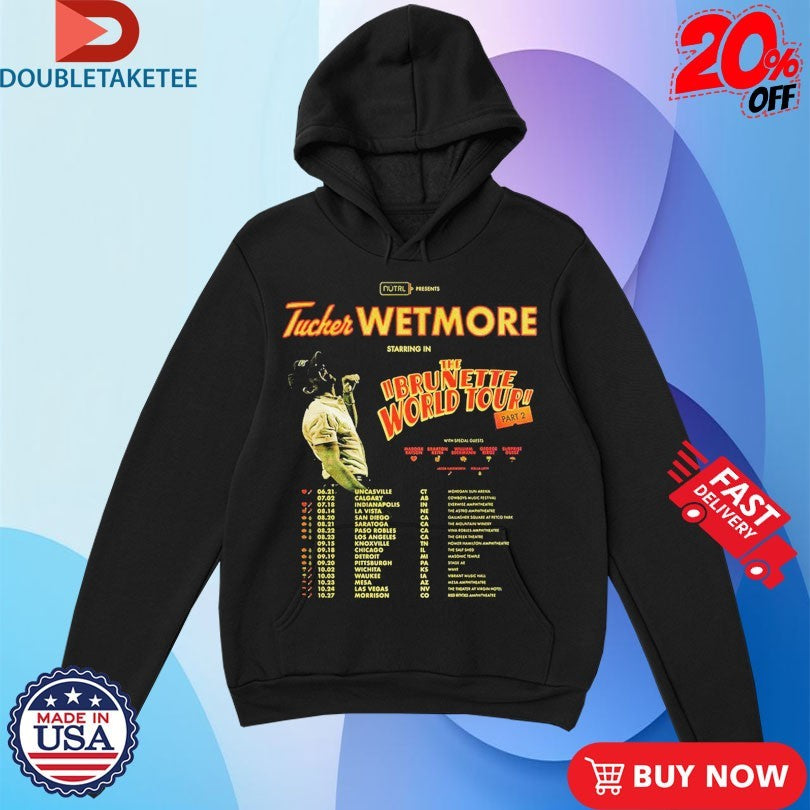 Official Tucker Wetmore The Brunette World Tour Part 2 2026 Dates Shirts