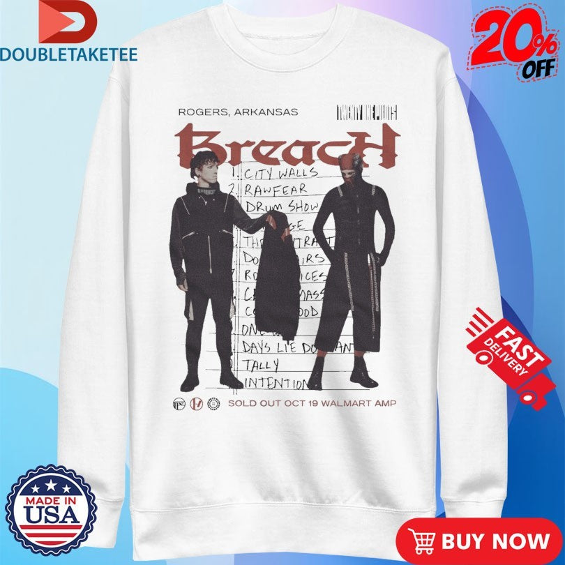 Official Twenty One Pilots Breach The Clancy Tour 2025 Dates Rogers Arkansas Shirts