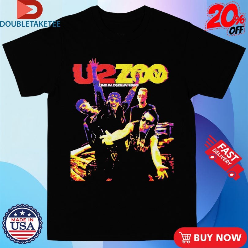 Official U2 Zoo Live In Dublin 1993 Photo Shirts