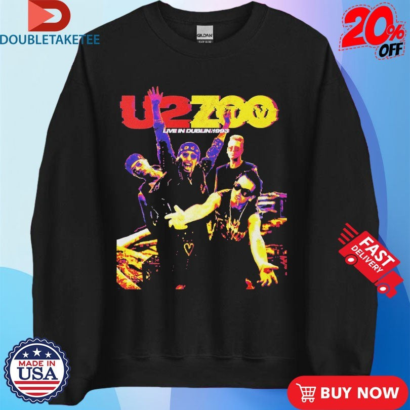 Official U2 Zoo Live In Dublin 1993 Photo Shirts