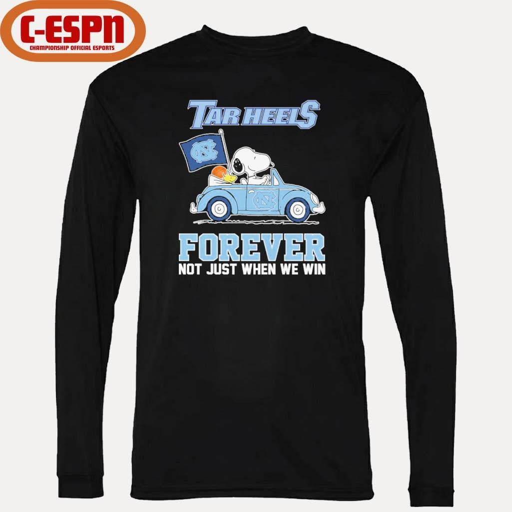 Official UNC Basketball X The Peanuts Driving Car Forever Not Just When We Win Shirt