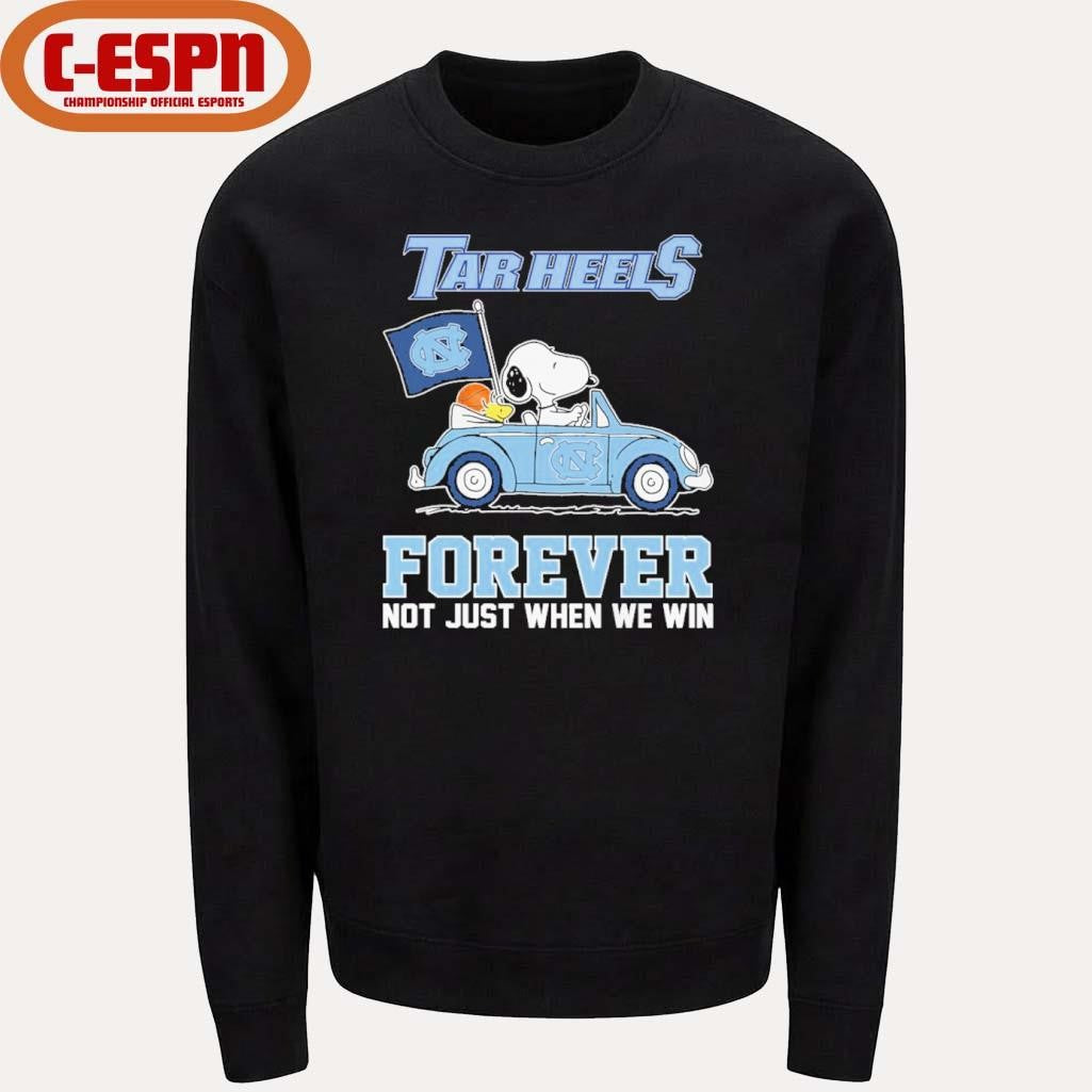 Official UNC Basketball X The Peanuts Driving Car Forever Not Just When We Win Shirt