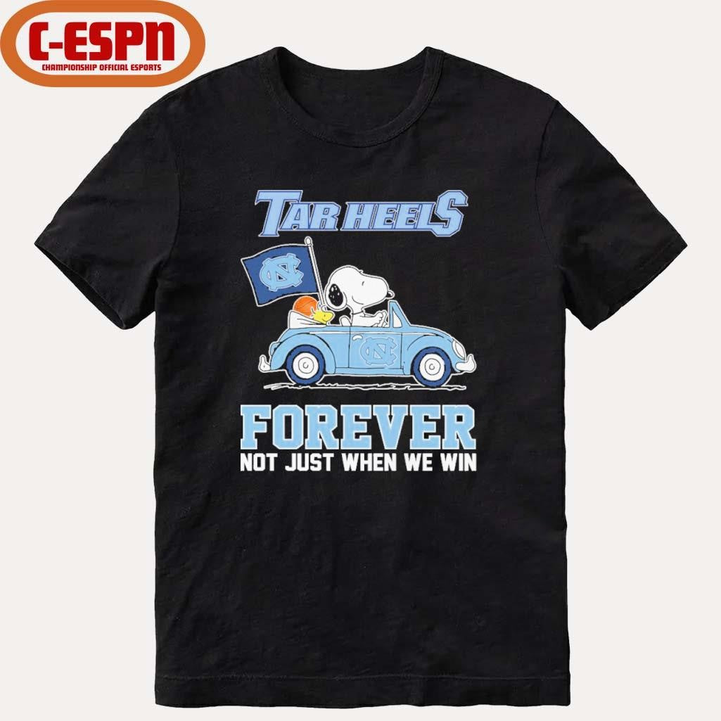 Official UNC Basketball X The Peanuts Driving Car Forever Not Just When We Win Shirt