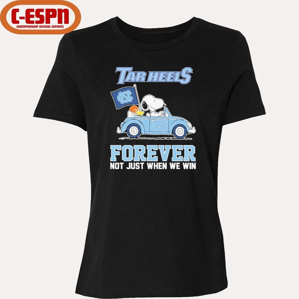 Official UNC Basketball X The Peanuts Driving Car Forever Not Just When We Win Shirt