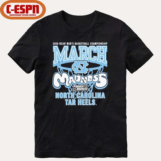 Official UNC Tar Heels 2026 NCAA Men’s Basketball Championship March Madness Shirt