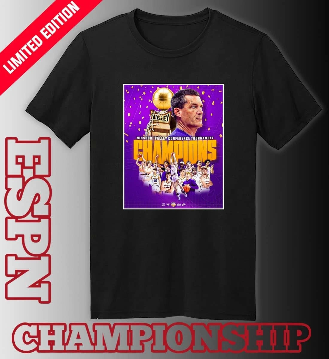 Official UNI Panthers Men’s Basketball MVC Conference Champions Poster Shirt