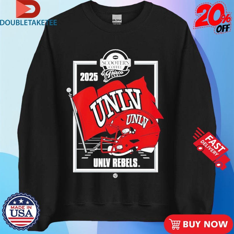 Official UNLV Rebels Scooter’s Coffee Frisco Bowl Helmet Shirts
