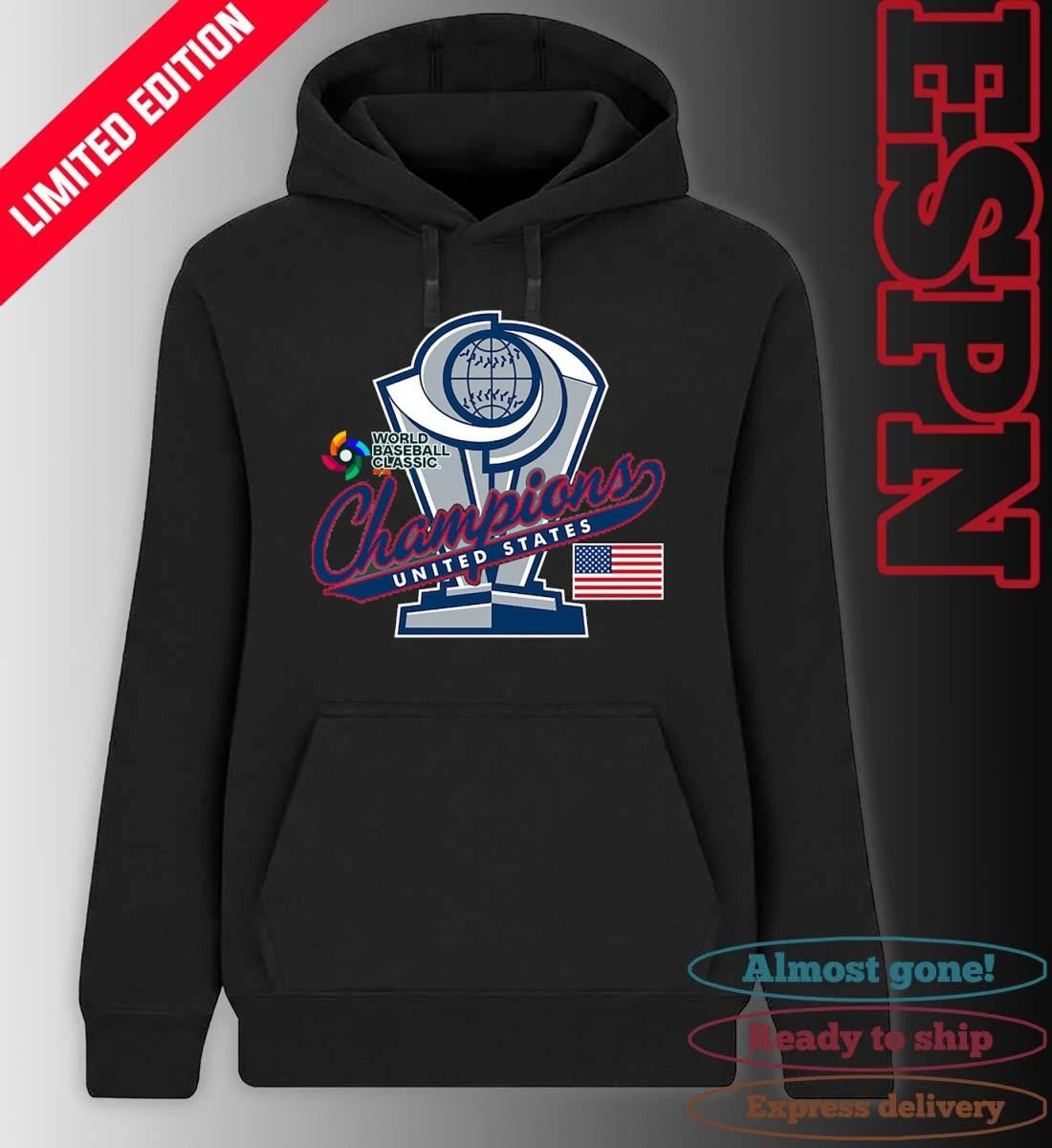 Official USA 2026 World Baseball Classic Champions Trophy Shirt