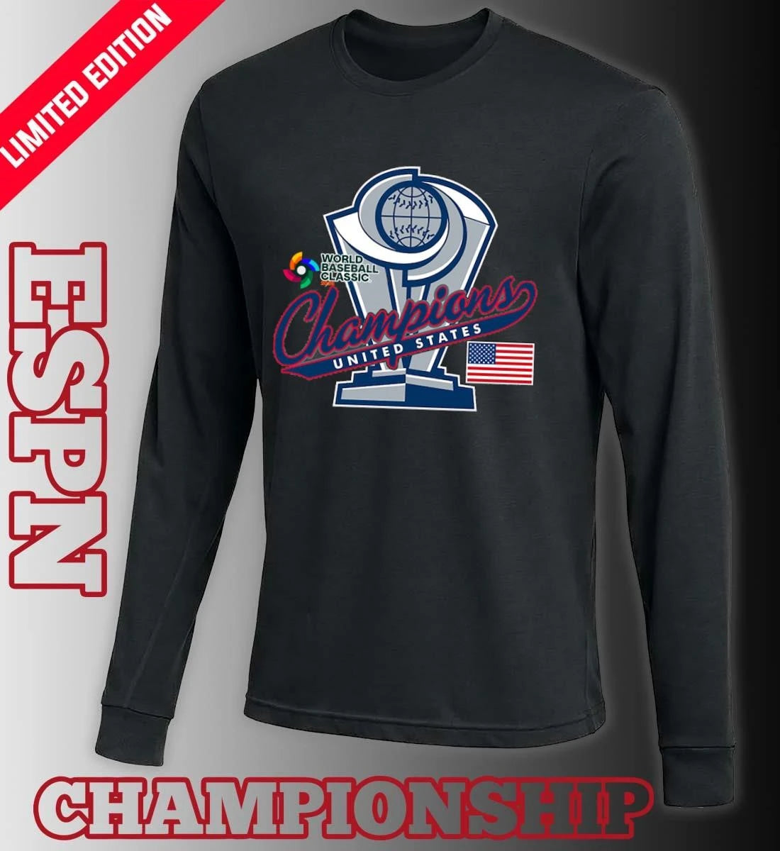 Official USA 2026 World Baseball Classic Champions Trophy Shirt