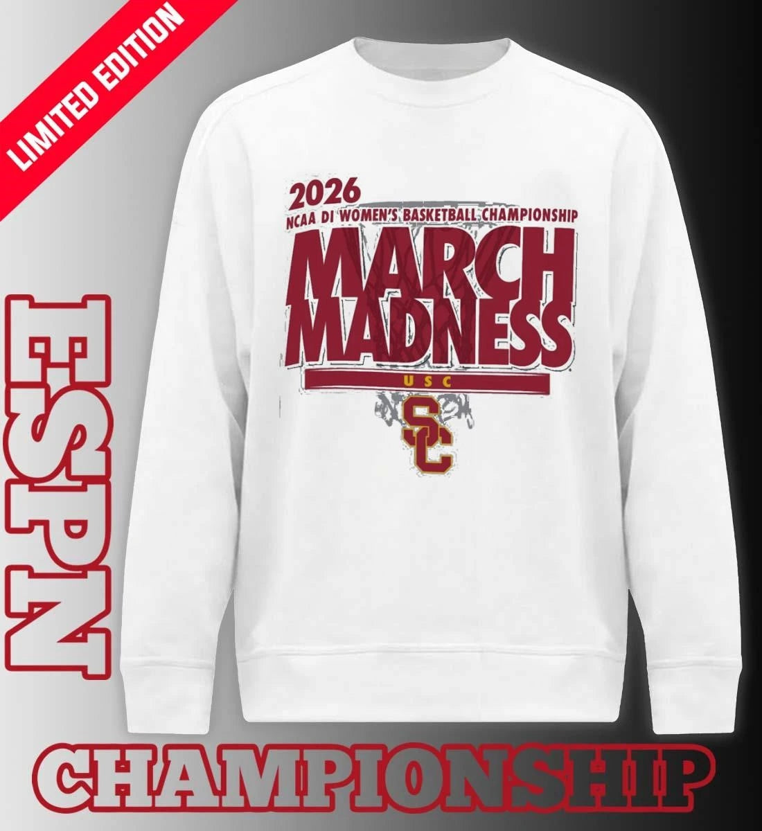 Official USC Women’s Basketball Single Team 2026 NCAA March Madness Shirt