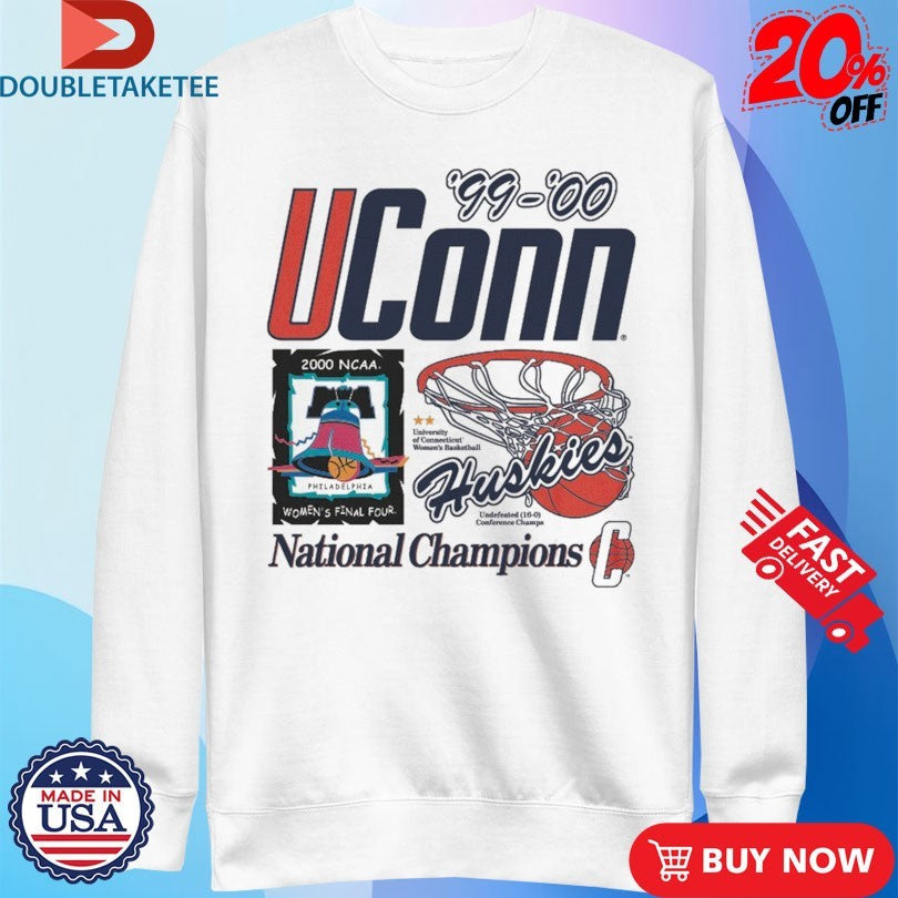 Official Uconn Huskies Women’s Basketball 2000 NCAA Champions Shirts