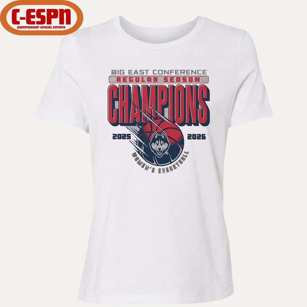 Official Uconn Huskies Women’s Basketball 2026 Big East Regular Season Champions T-Shirt
