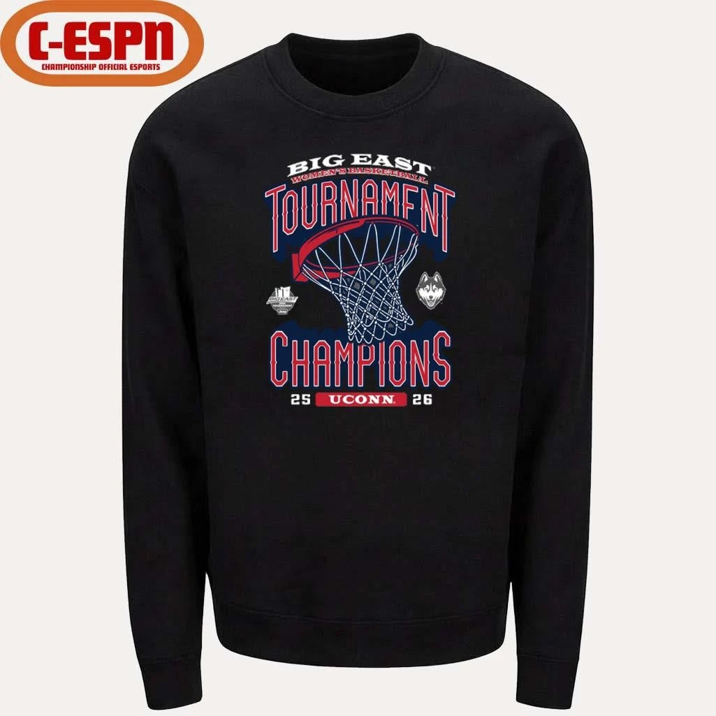 Official Uconn Huskies Women’s Basketball Big East Tournament Champions Official Locker Room T-Shirt