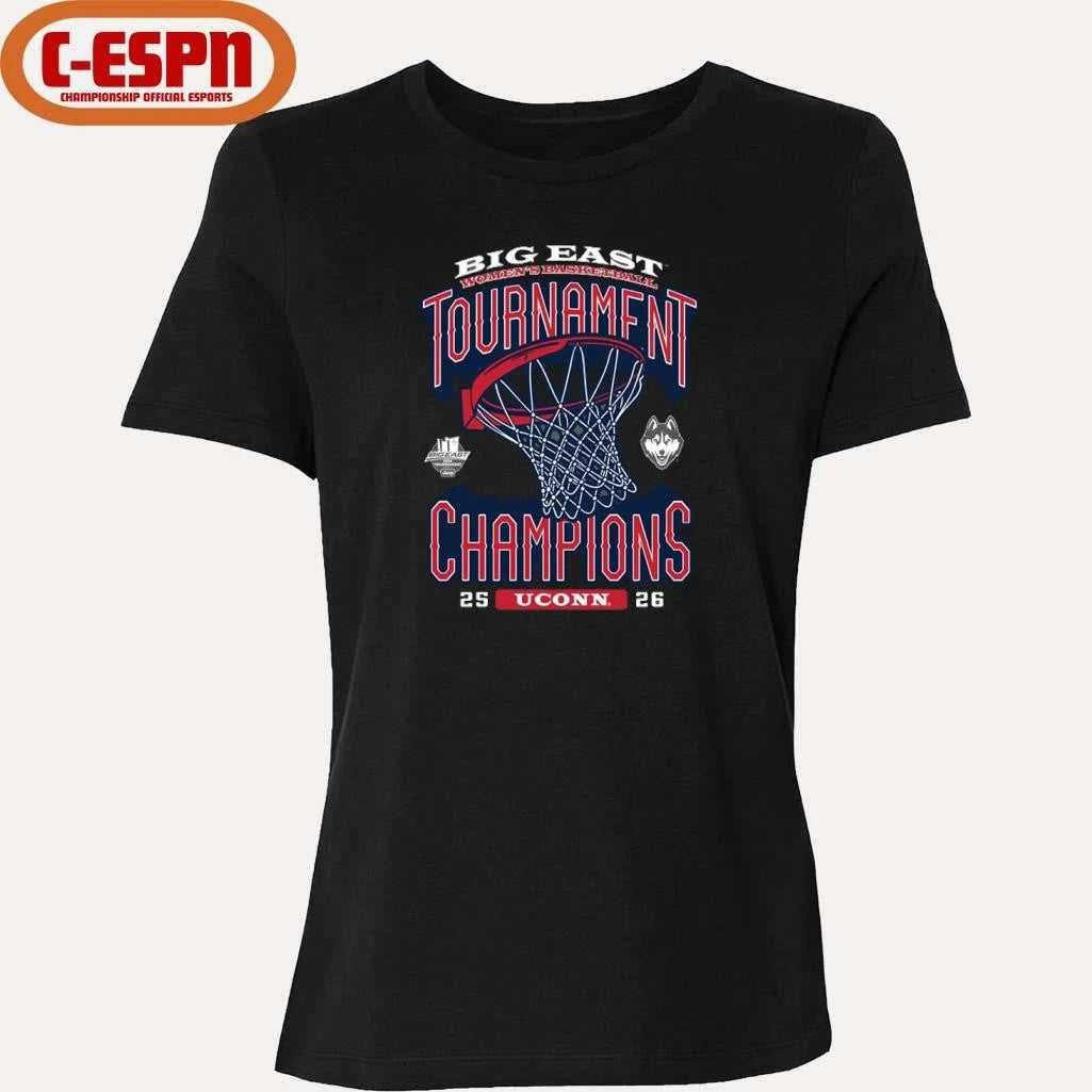 Official Uconn Huskies Women’s Basketball Big East Tournament Champions Official Locker Room T-Shirt