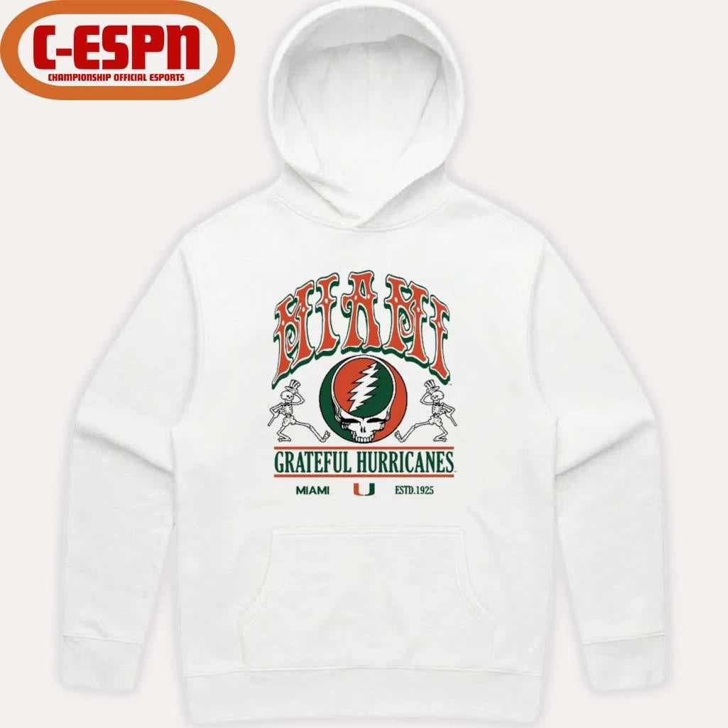 Official University Of Miami X Grateful Hurricanes Shirt