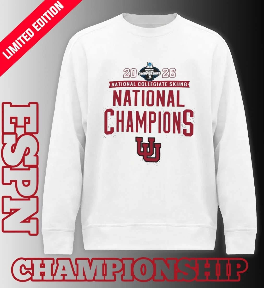 Official Utah Utes 2026 NCAA Skiing National Champions T-Shirt
