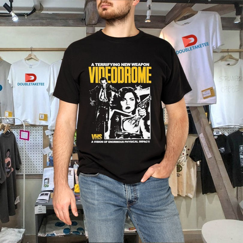 Official VHS Videodrome A Terrifying New Weapon A Vision Of Enormous Physical Impact Shirts