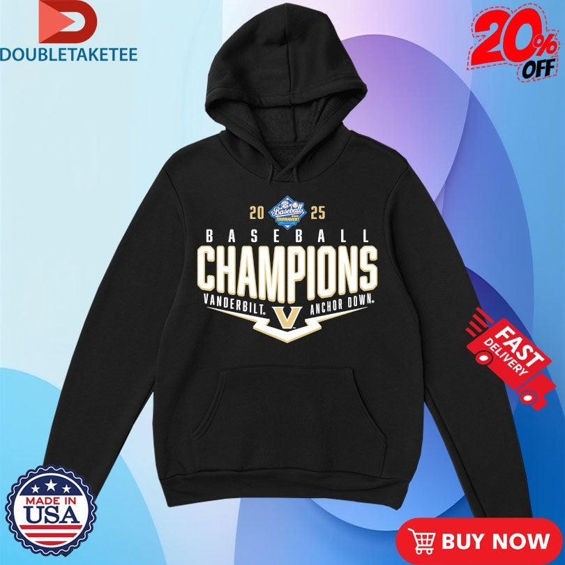 Official Vanderbilt Commodores 2025 SEC Baseball Conference Tournament Champions Playoff Pitch Shirts