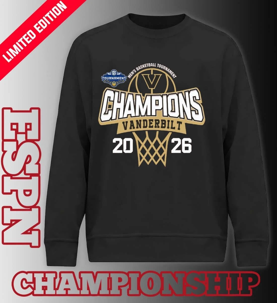 Official Vanderbilt Commodores 2026 Southeastern Conference Men’s Basketball Tournament Champions Shirt