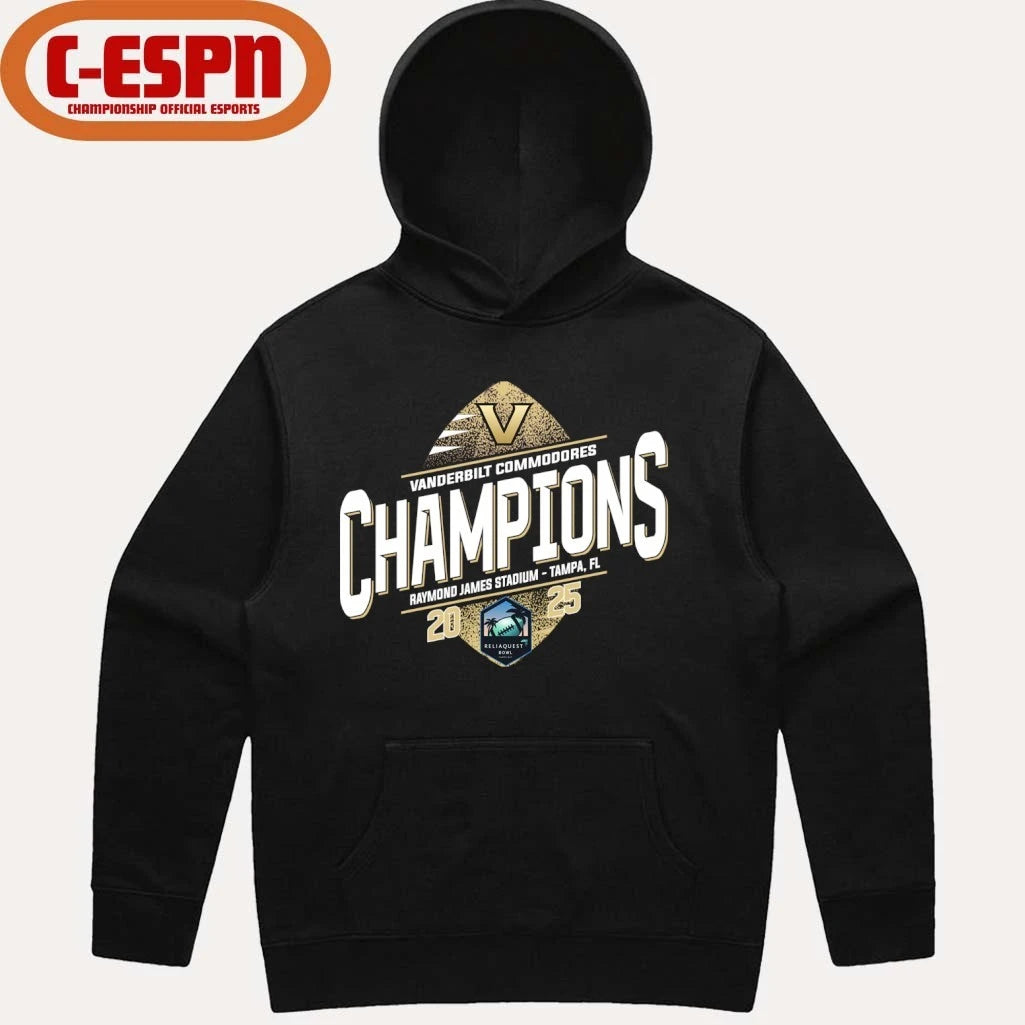 Official Vanderbilt Commodores Reliaquest Bowl Champions T-Shirt