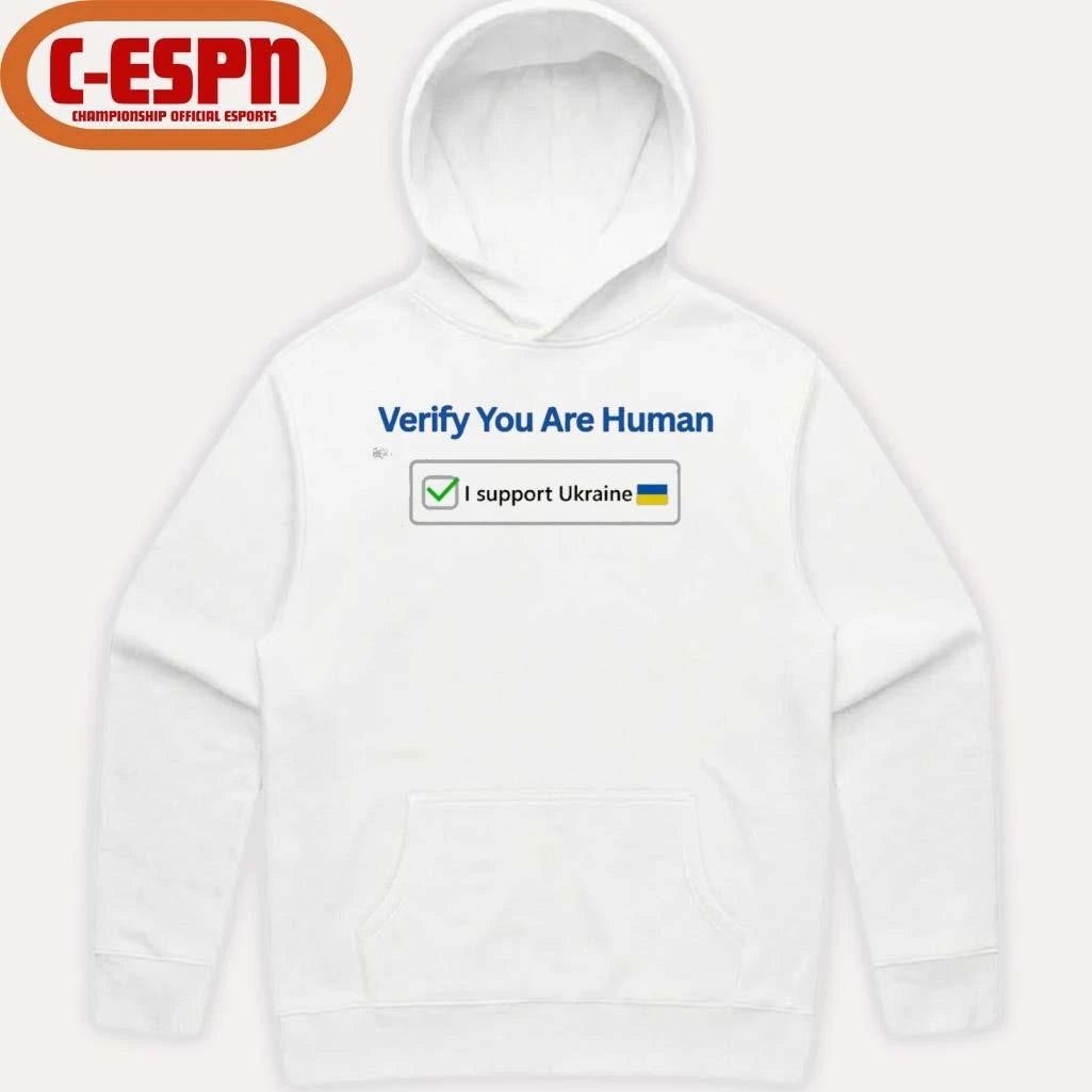 Official Verify You’re Human – Support Ukraine T-Shirt