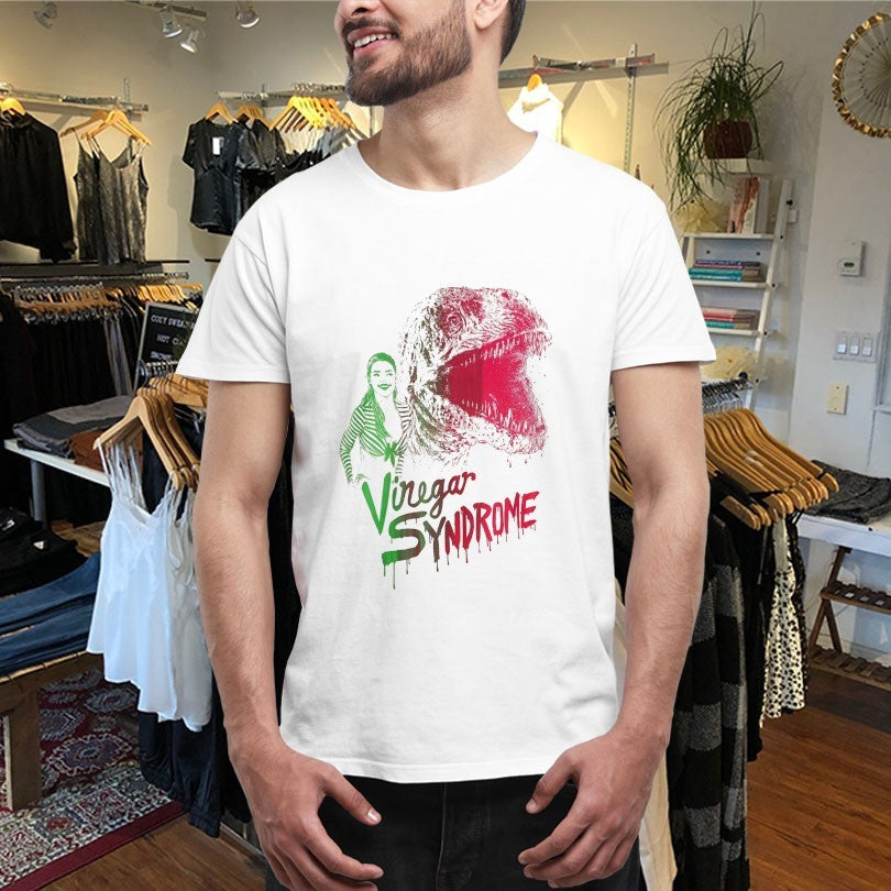 Official Vinegar Syndrome Tammy &amp; the T-Rex Split Fountain Shirts