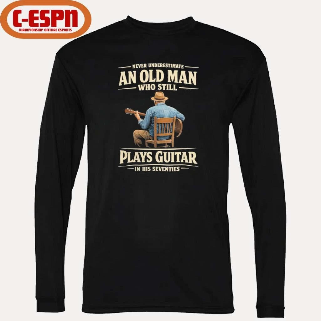 Official Vintage Never Underestimate An Old Man Who Still Plays Guitar In His Seventies shirt