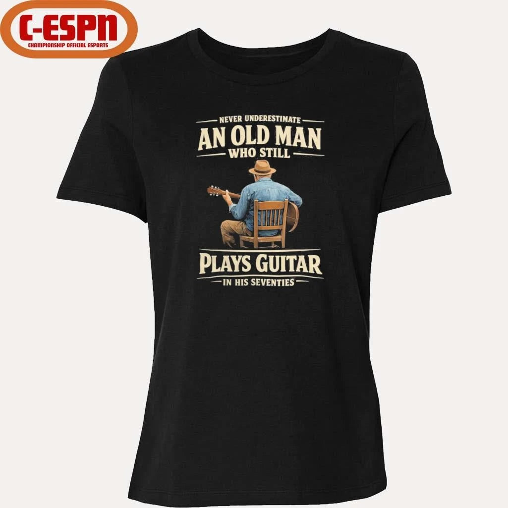Official Vintage Never Underestimate An Old Man Who Still Plays Guitar In His Seventies shirt