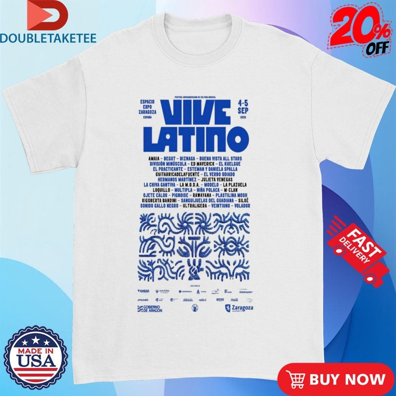 Official Vive Latino Espacio Expo Zaragoza September 4-5 2026 Shirts