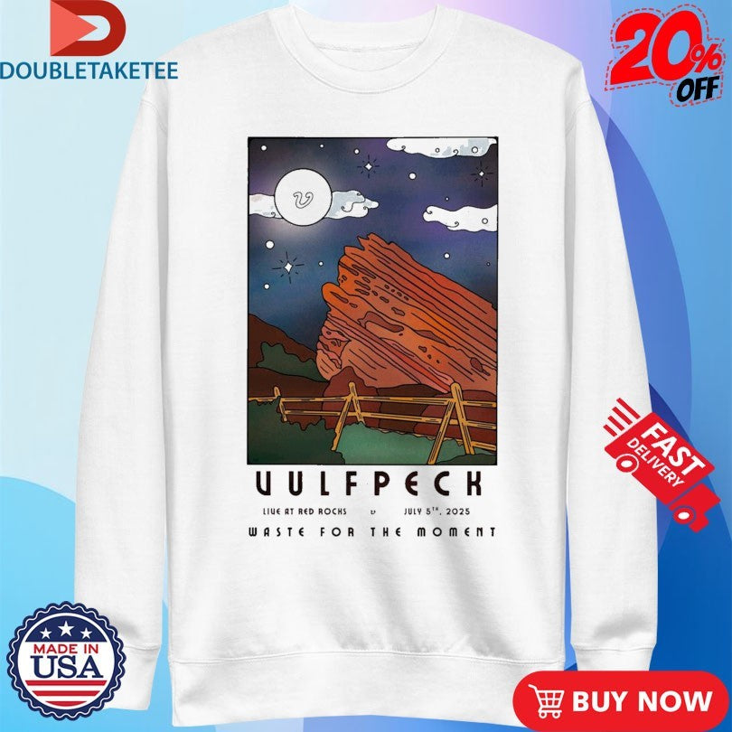 Official Vulfpeck Waste For The Moment July 5 2025 Red Rocks Shirts
