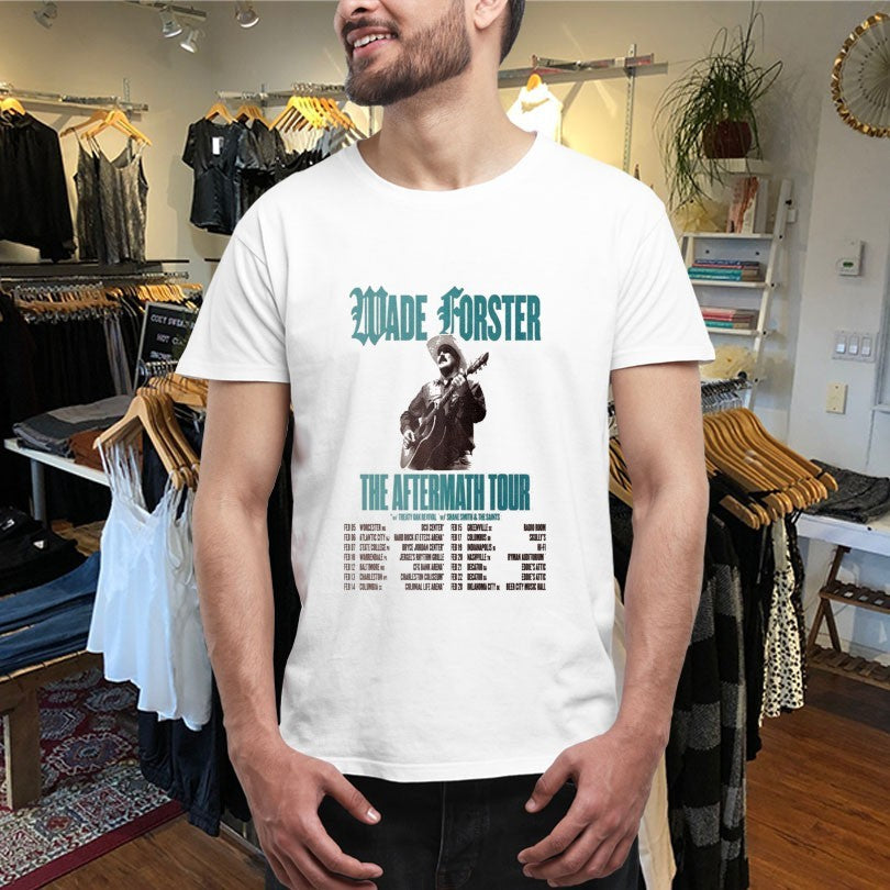 Official Wade Forster The Aftermath Tour 2026 Dates Guitar Shirts
