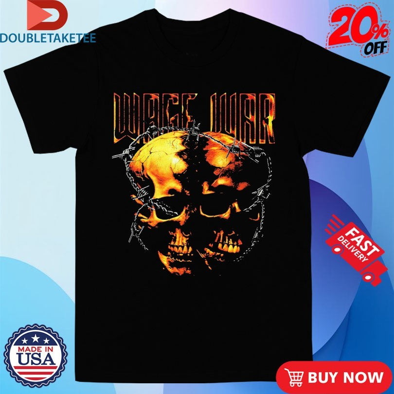 Official Wage War Skulls Barbed Wire Shirts