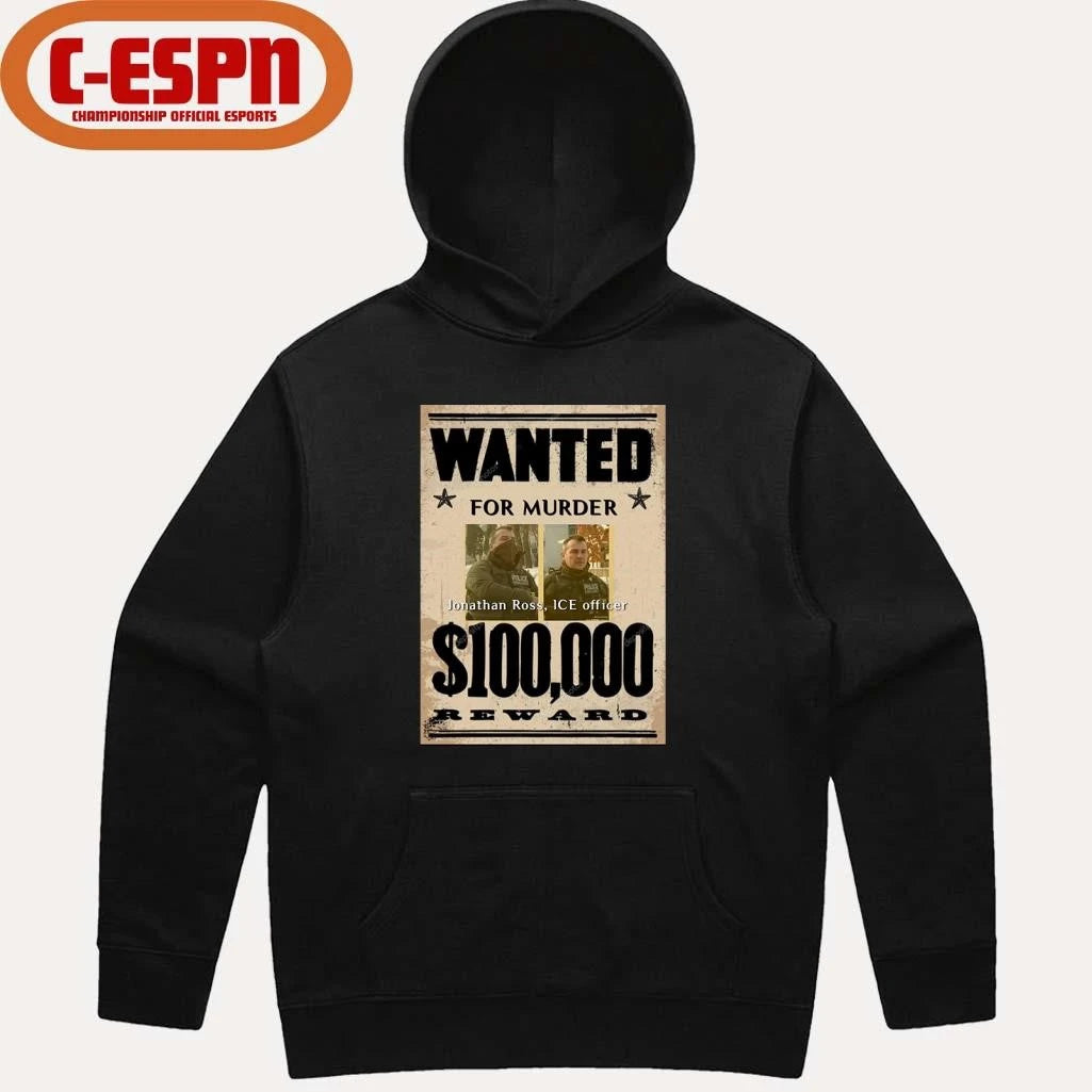 Official Wanted For Murder Jonathan Ross Ice Officer Shirt