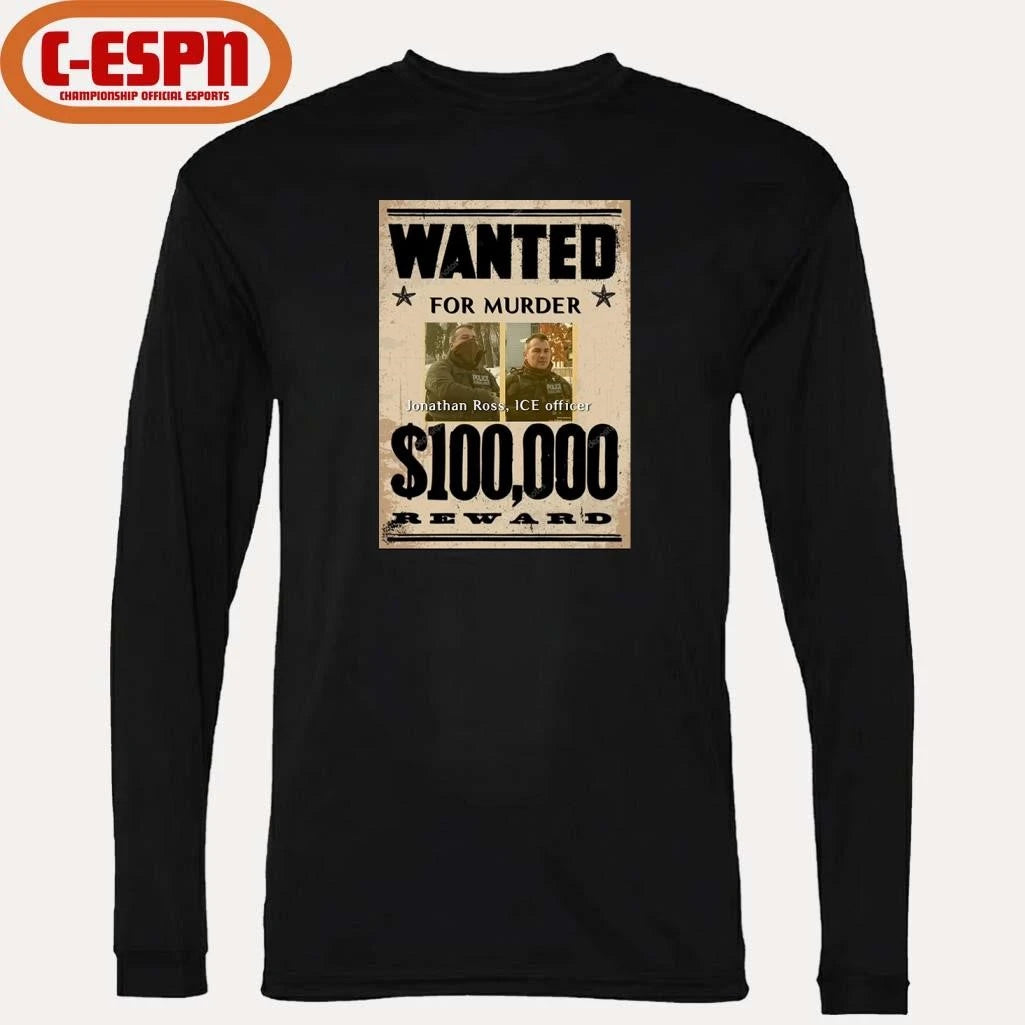 Official Wanted For Murder Jonathan Ross Ice Officer Shirt