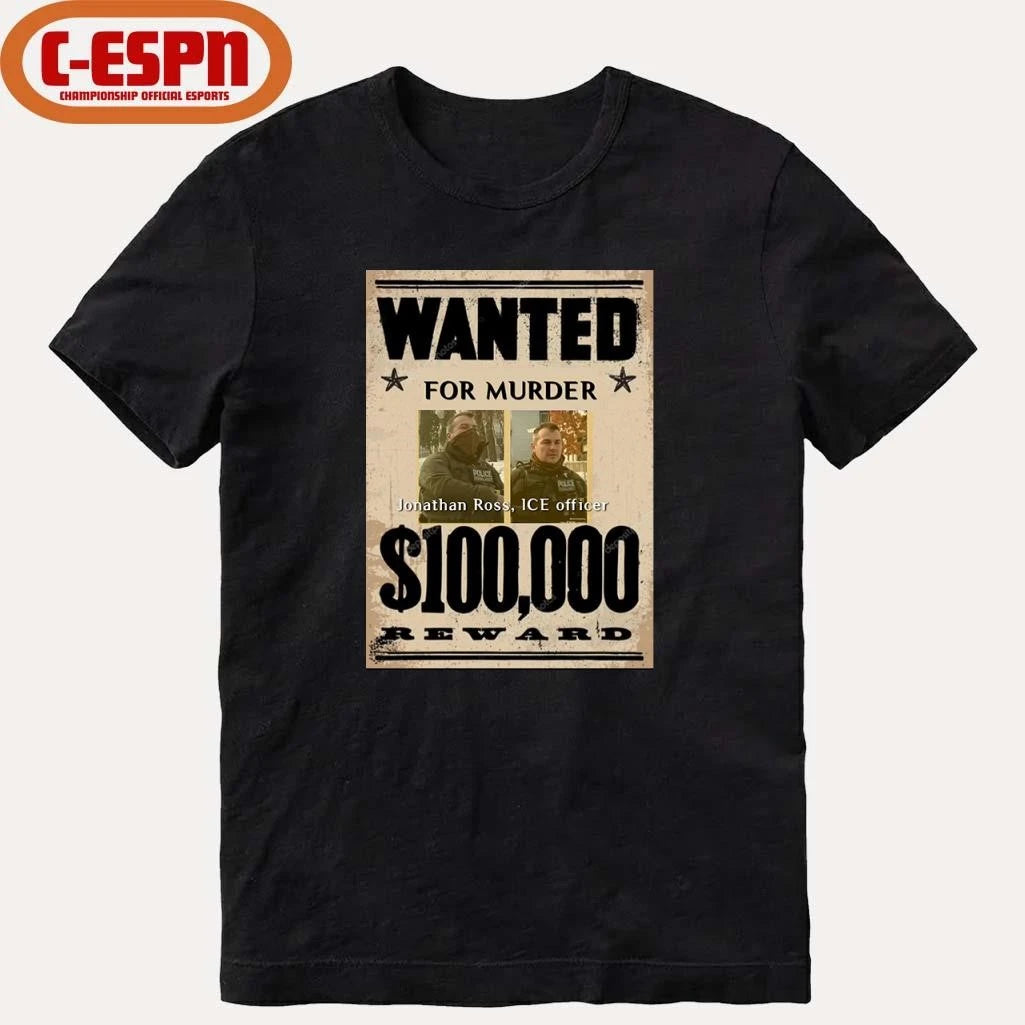 Official Wanted For Murder Jonathan Ross Ice Officer Shirt