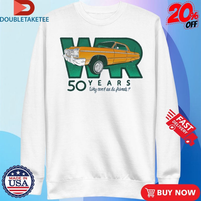 War Why Can’t We Be Friends 50th Anniversary Car T-shirts