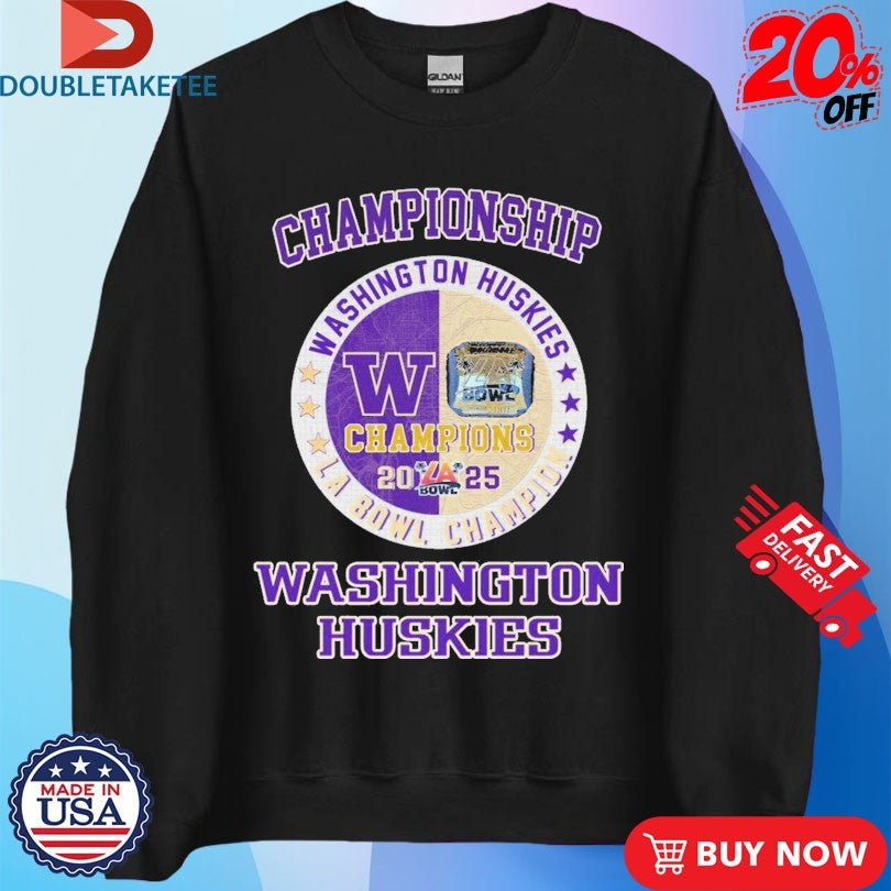Official Washington Huskies LA Bowl Champions 2025 Shirts