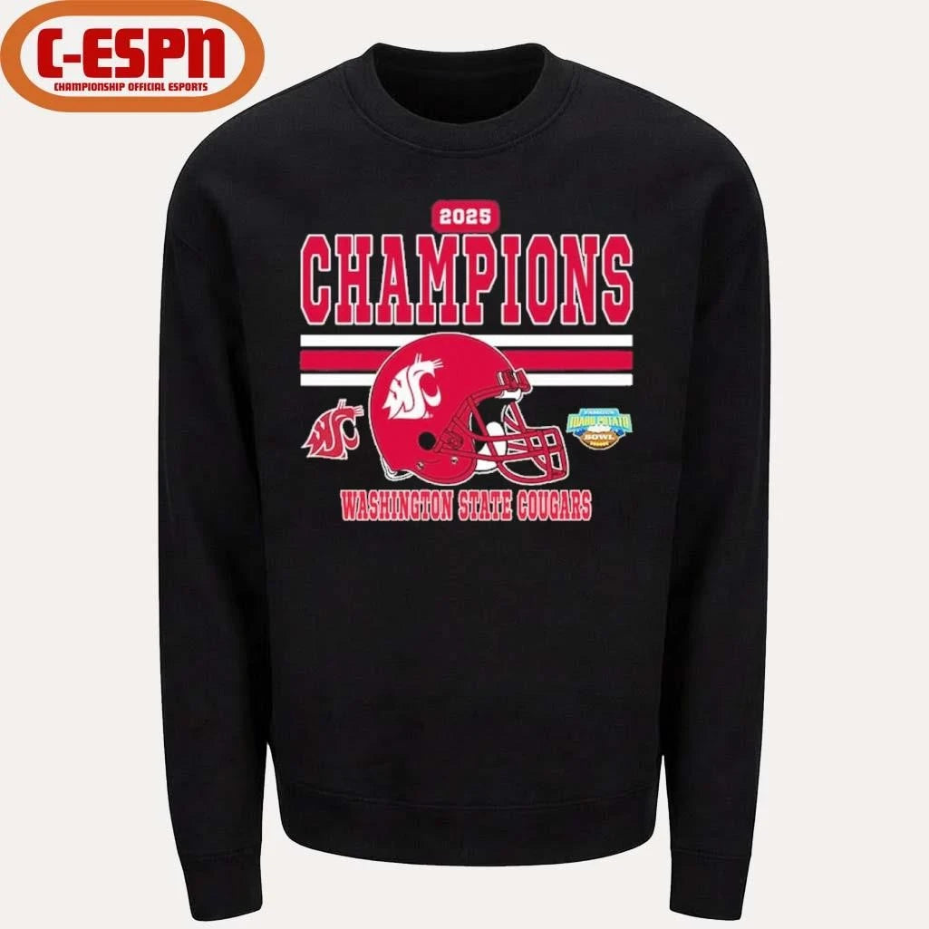 Official Washington State Cougars 2025 Idaho Potato Bowl Champions Shirt