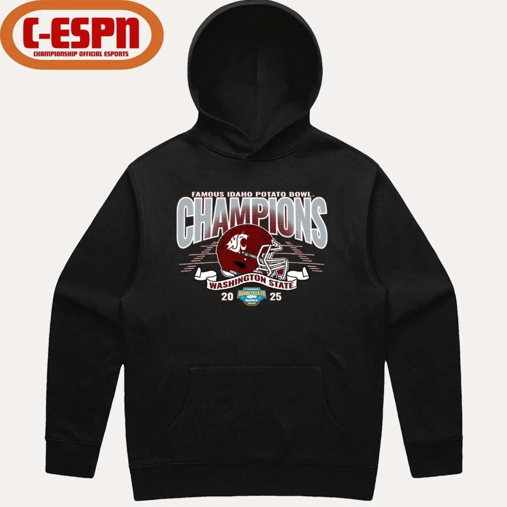 Official Washington State University Cougars Football 2025 Potato Bowl Champions Shirt