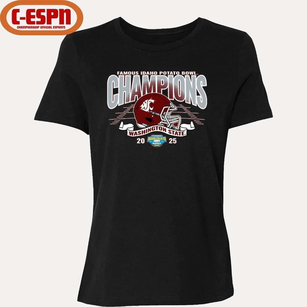 Official Washington State University Cougars Football 2025 Potato Bowl Champions Shirt