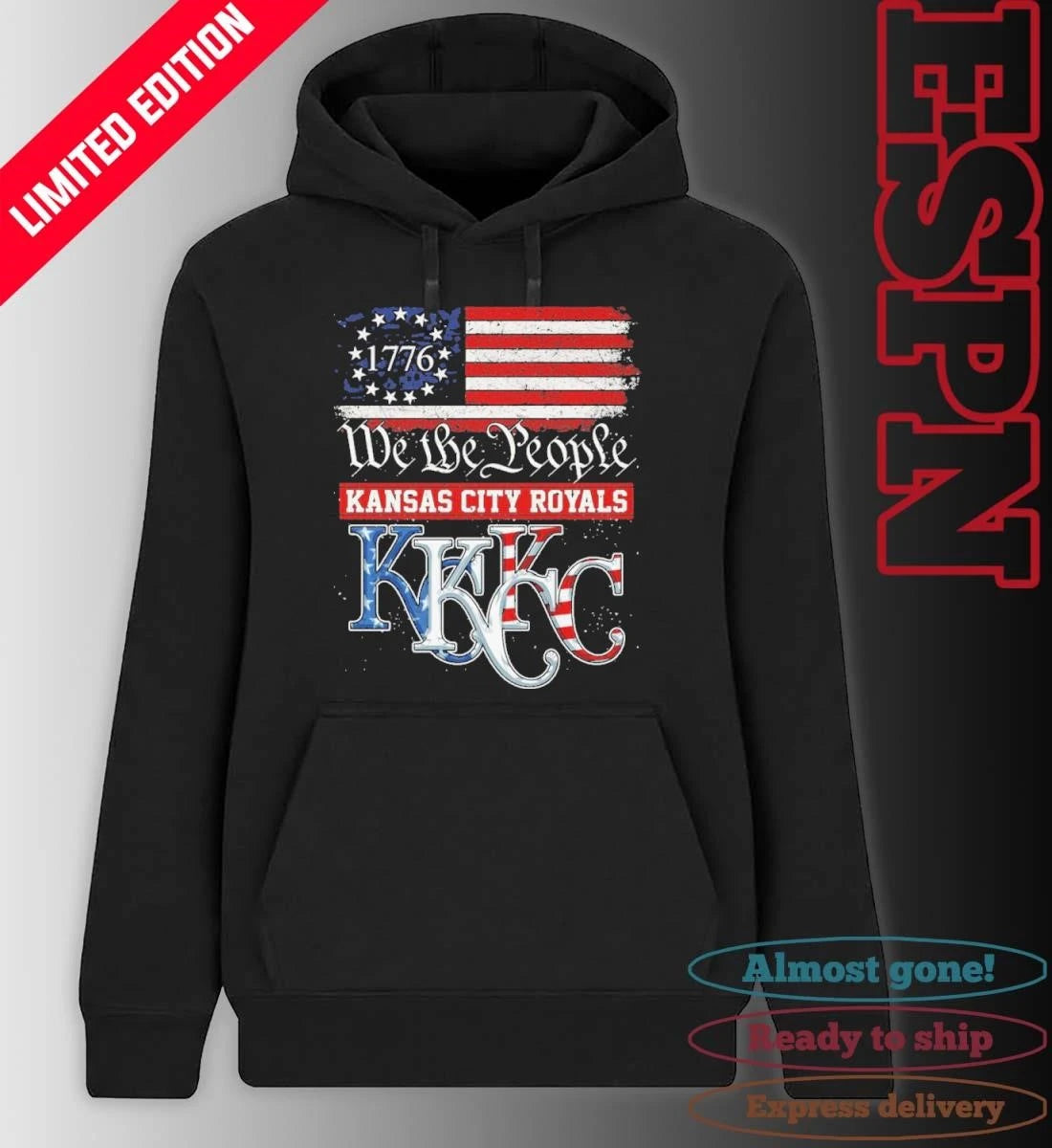 Official We The People Kansas City Royals Red White Blue Shirt