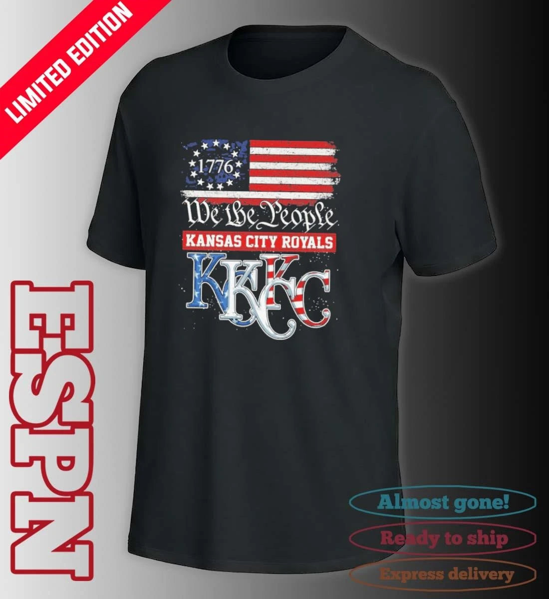 Official We The People Kansas City Royals Red White Blue Shirt