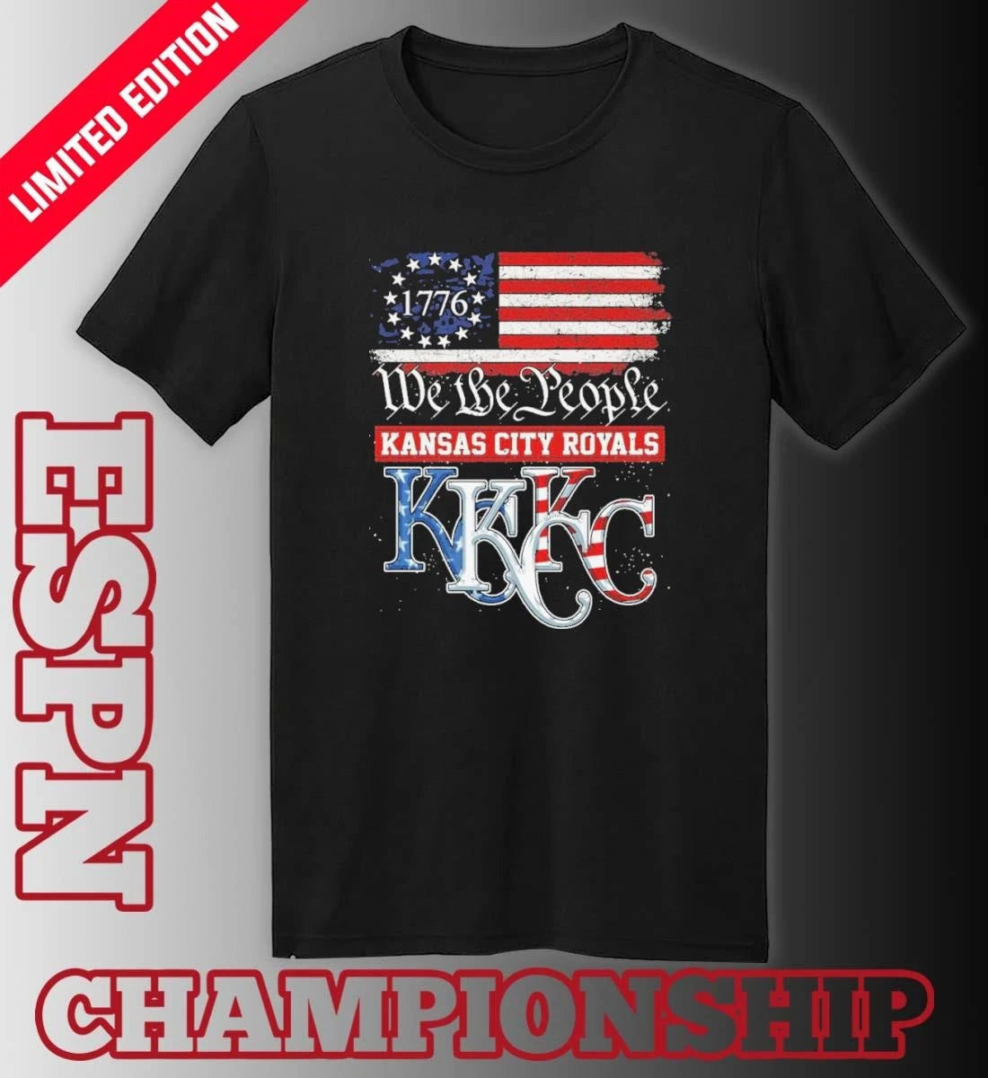 Official We The People Kansas City Royals Red White Blue Shirt