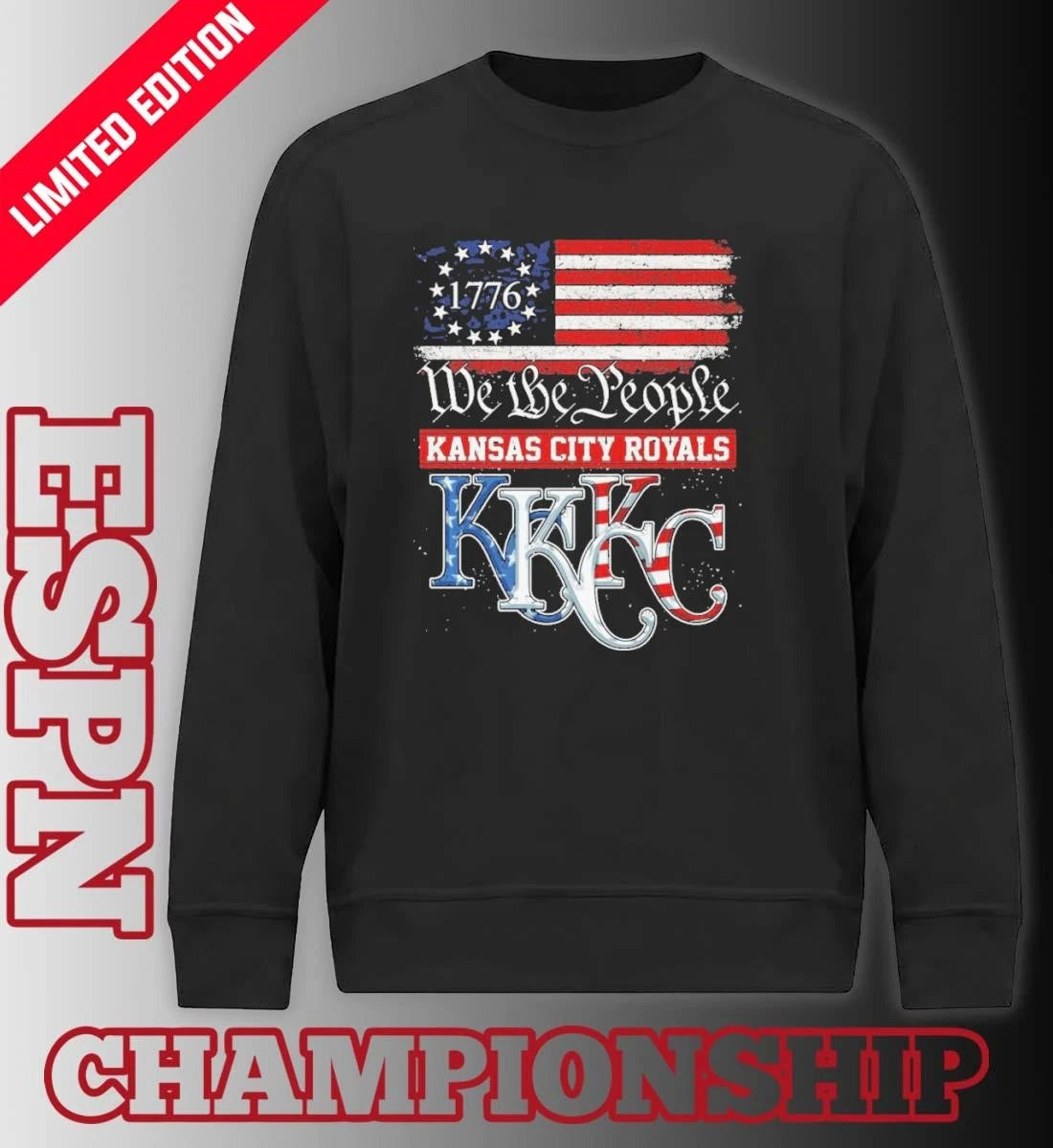 Official We The People Kansas City Royals Red White Blue Shirt
